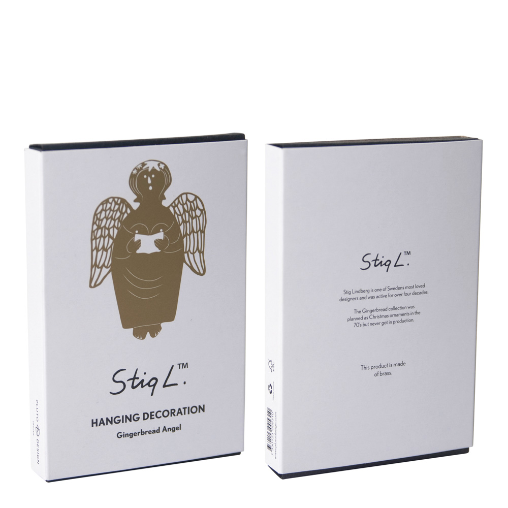 Pluto Deco engel 6,3x9x0,5 cm messing