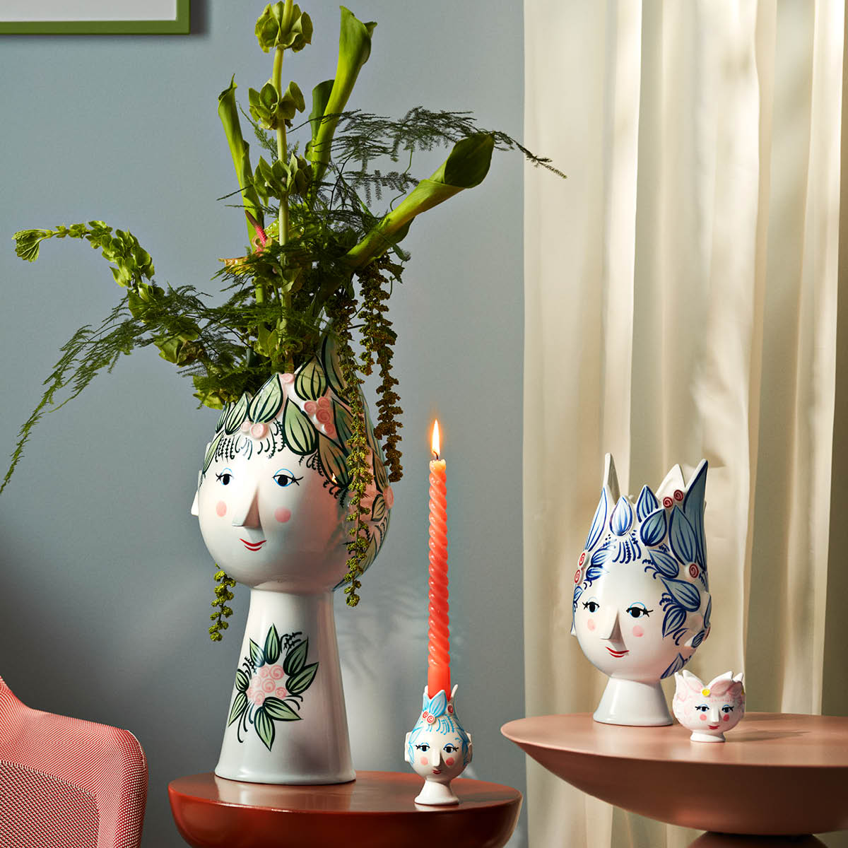 Bjørn Wiinblad Titania vas 50 cm grön