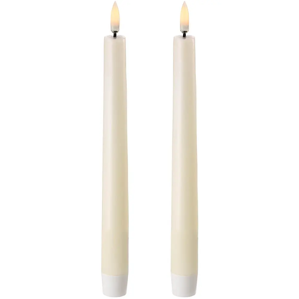 Uyuni LED Kruunukynttilä 2,3x20,5 cm 2 kpl Ivory