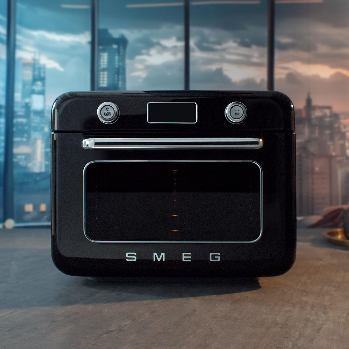 Smeg Frittstående dampovn COF01 svart