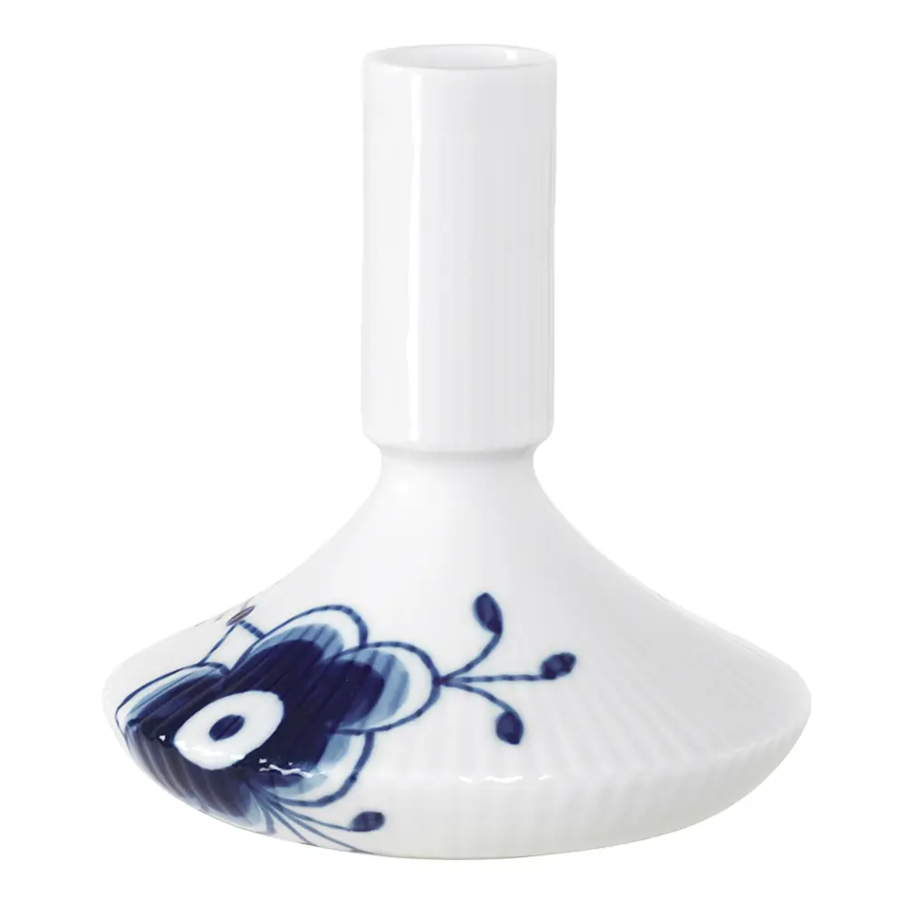 Blue Fluted Mega Kynttilänjalka 12 cm