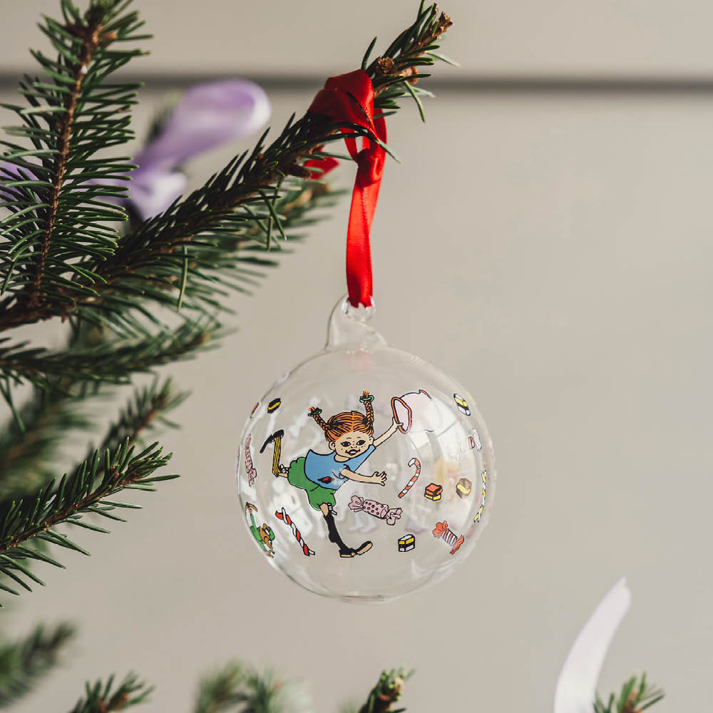 Muurla Pippi julekule 7 cm Godteri