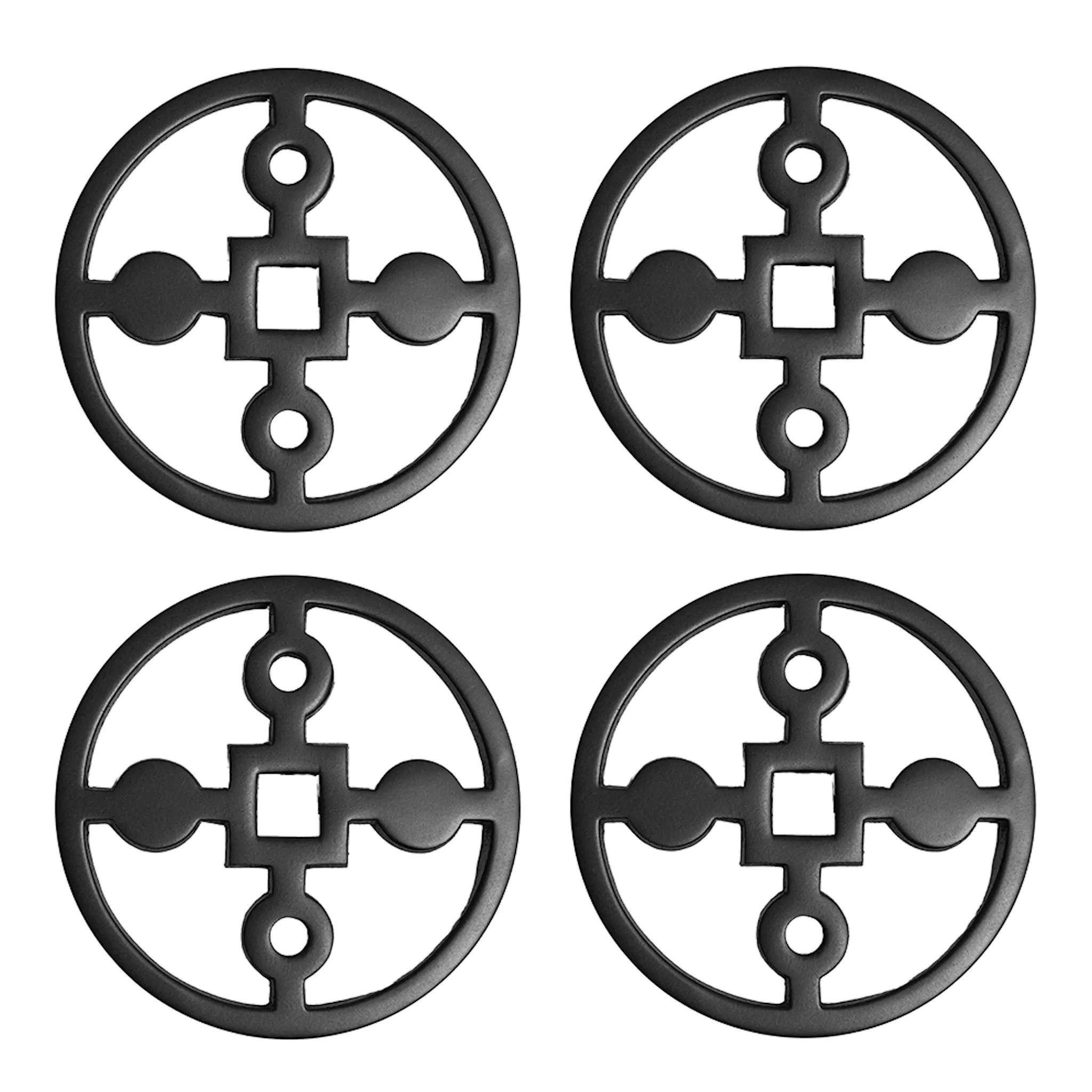 Hilke Anima Gemella Glasunderlägg 4-pack Svart