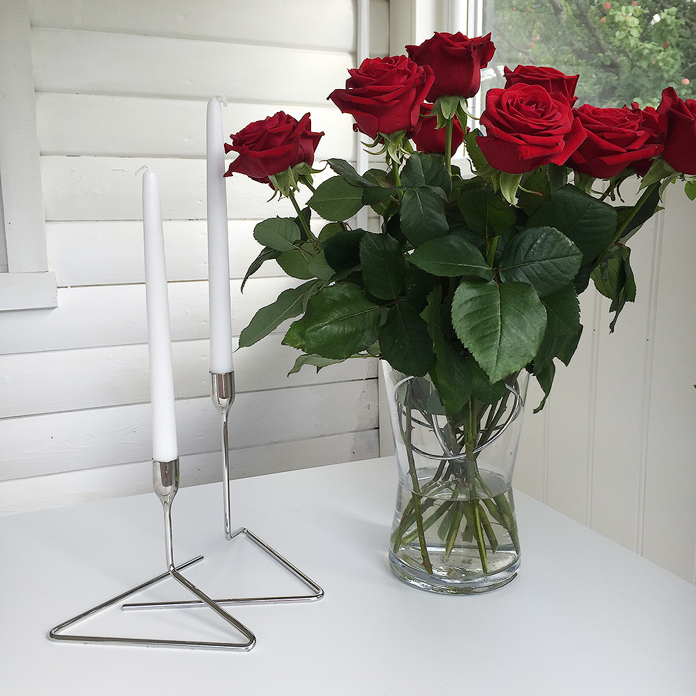 Born in Sweden Puzzle Ljusstake 2 delar Silver