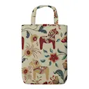 Leksand tygkasse 65x85 cm beige/röd