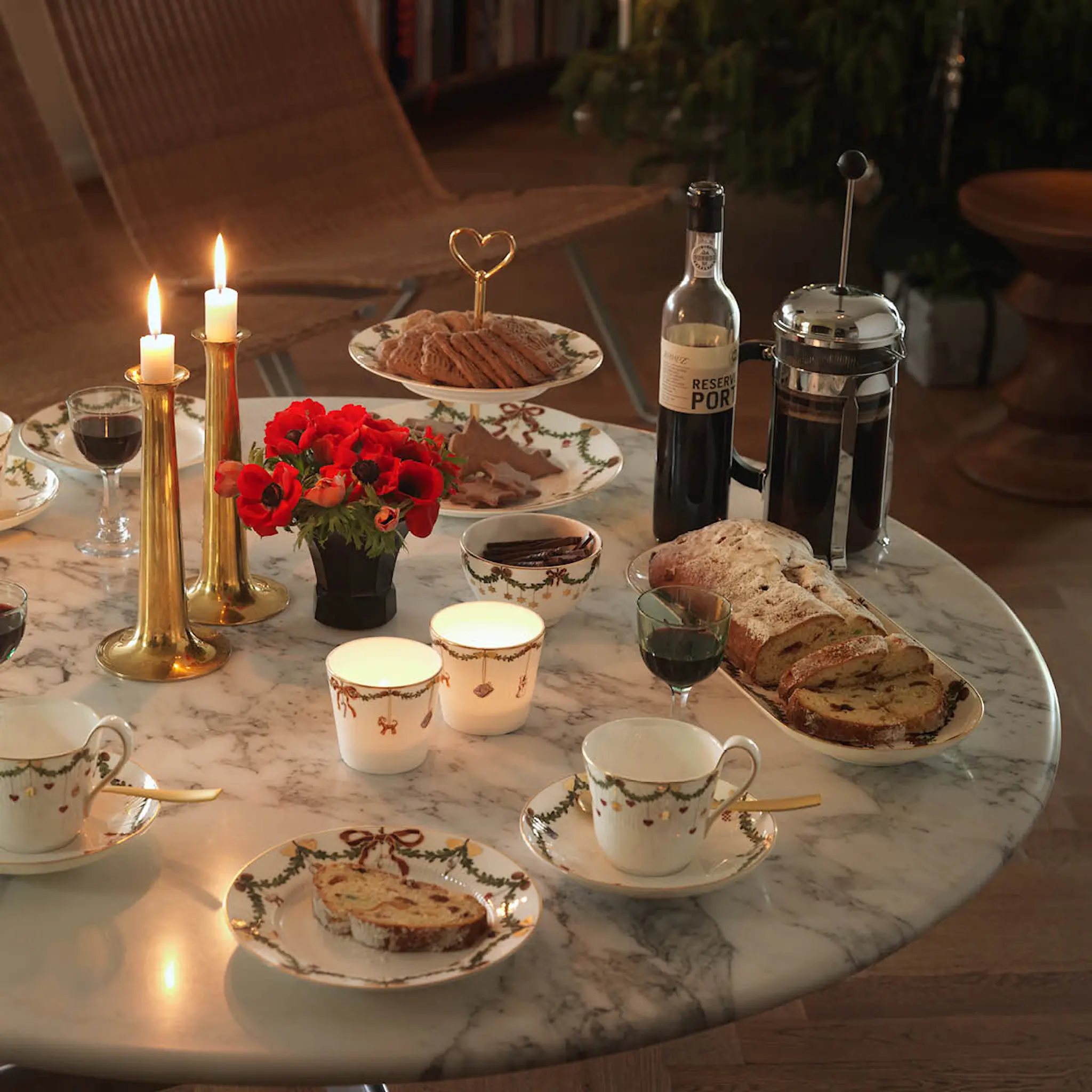 Royal Copenhagen Star Fluted Christmas Serveringsfat Ovalt 39 cm