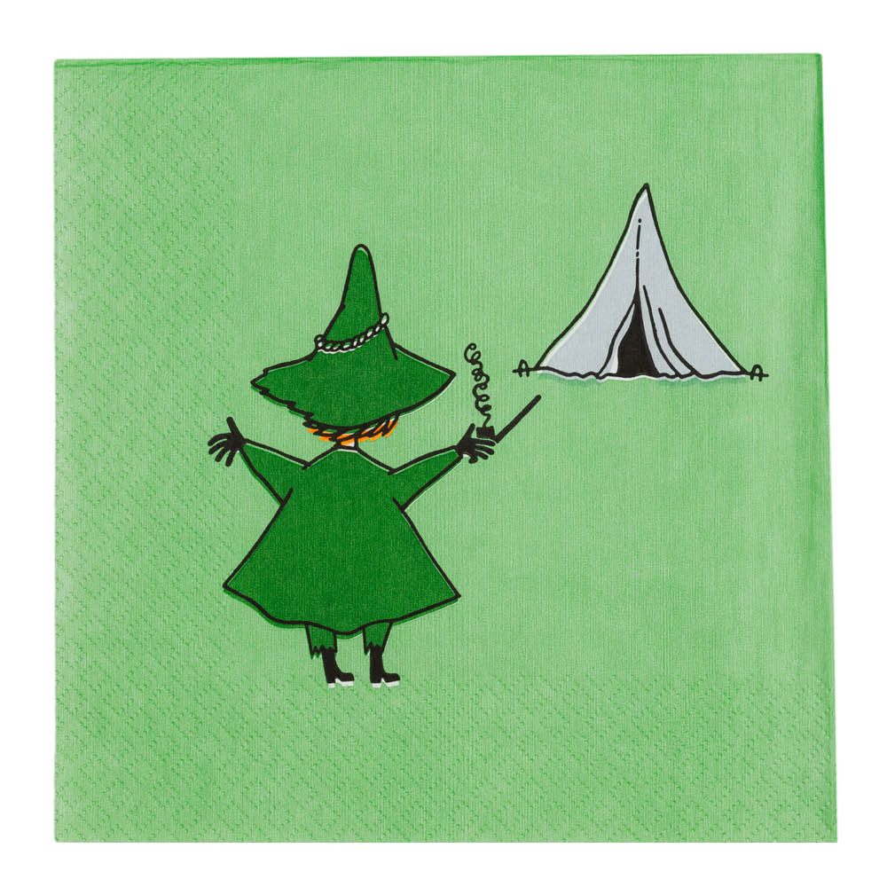 Moomin Arabia Muumi Servetti Nuuskamuikkunen 33x33 cm 20 kpl Vihreä