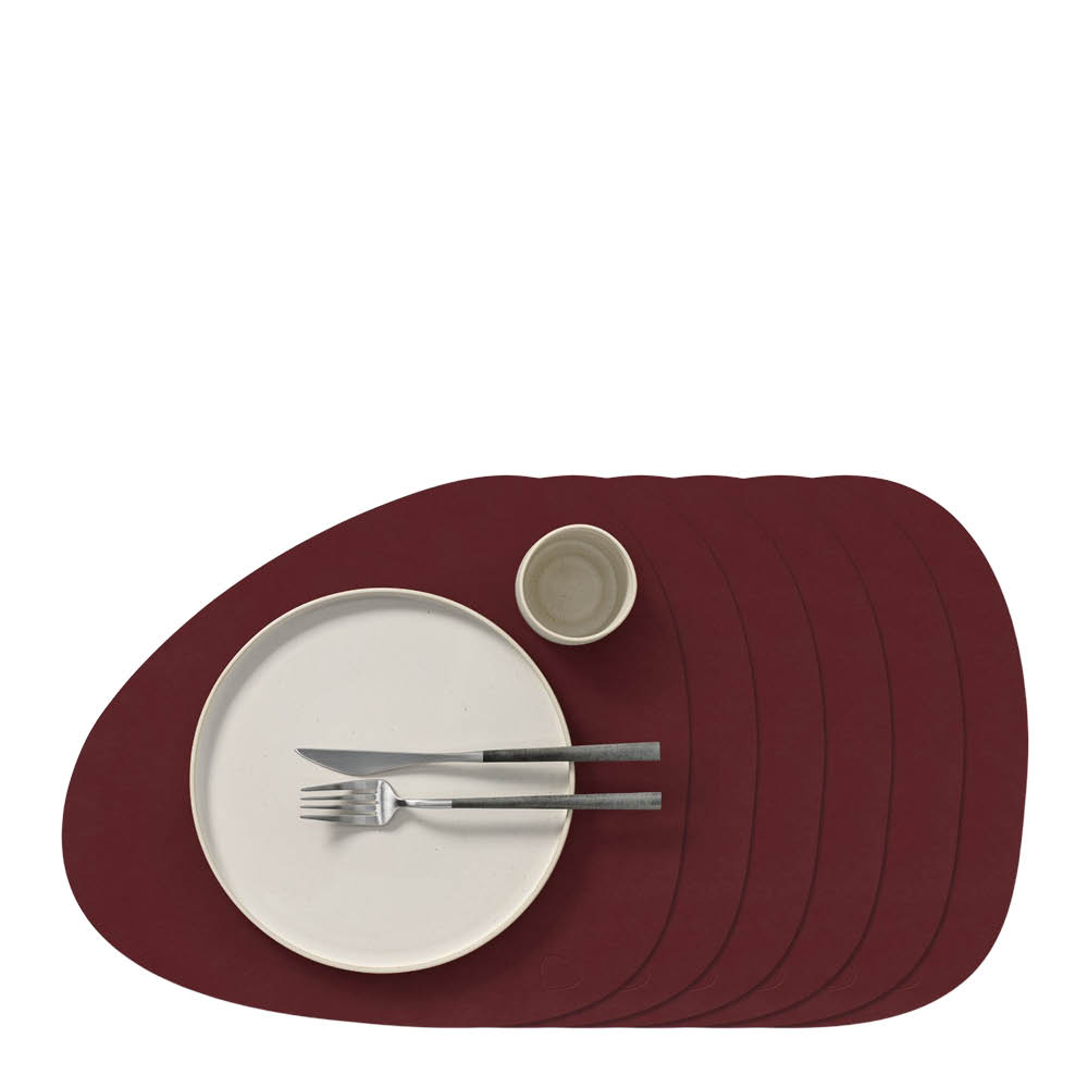 LIND DNA Nupo Curve bordstablett 37x44 cm 6-pack Burgundy