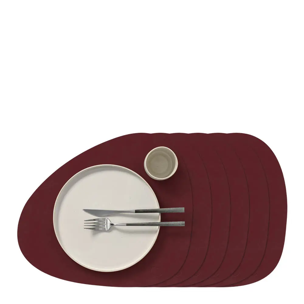 Nupo Curve pöytätabletti 37x44 cm 6 kpl Burgundy