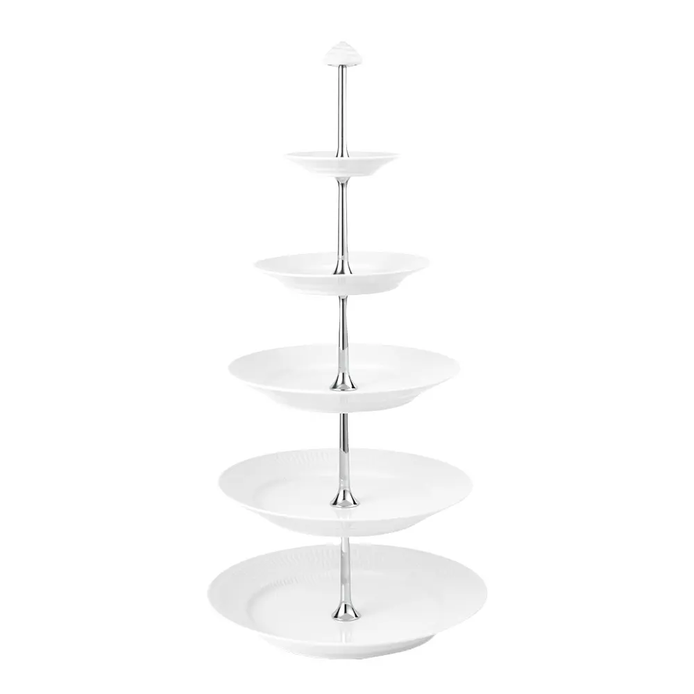 White Fluted Kerrosvati 5 kerrosta