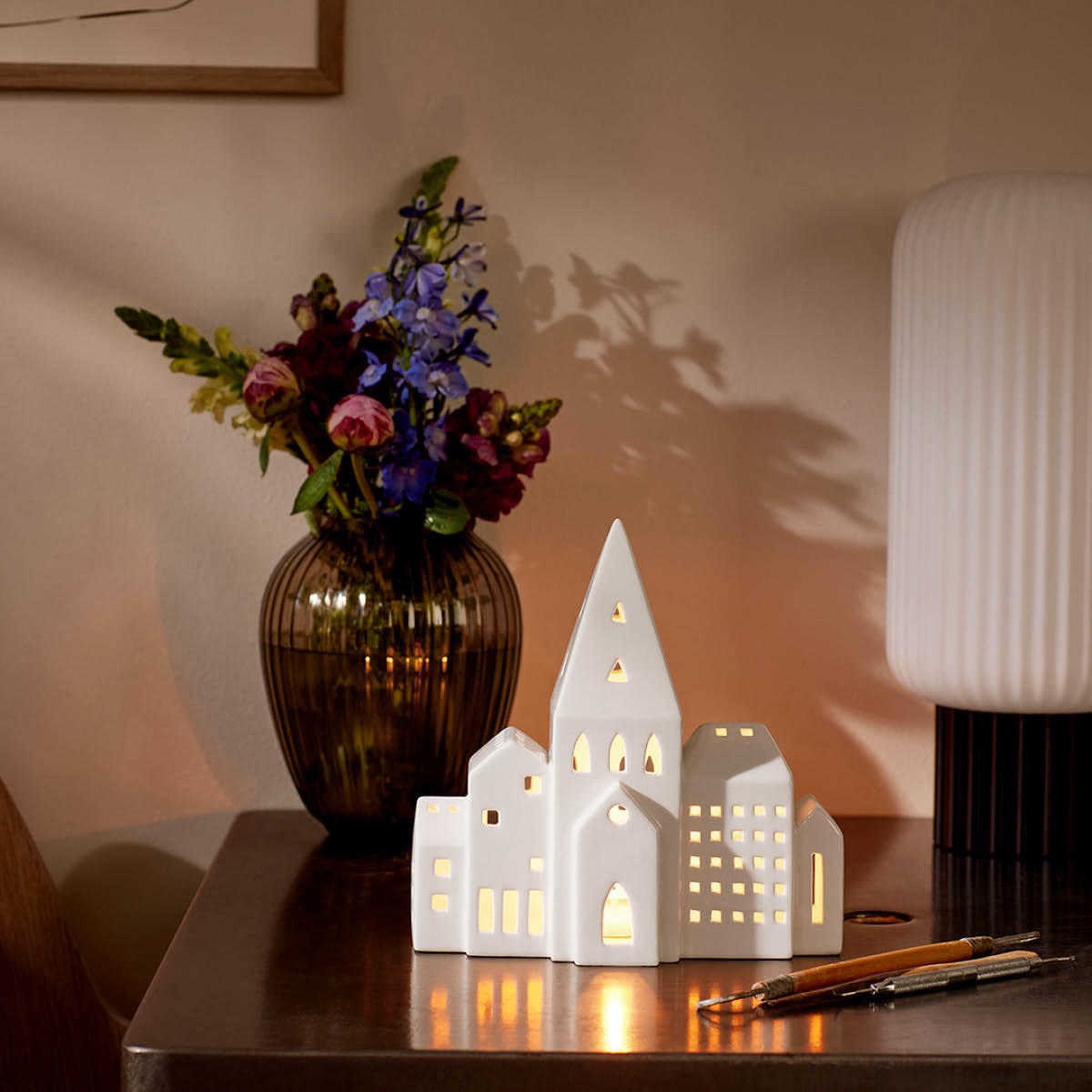 Kähler Urbania Ljuslykta City 21 cm Vit