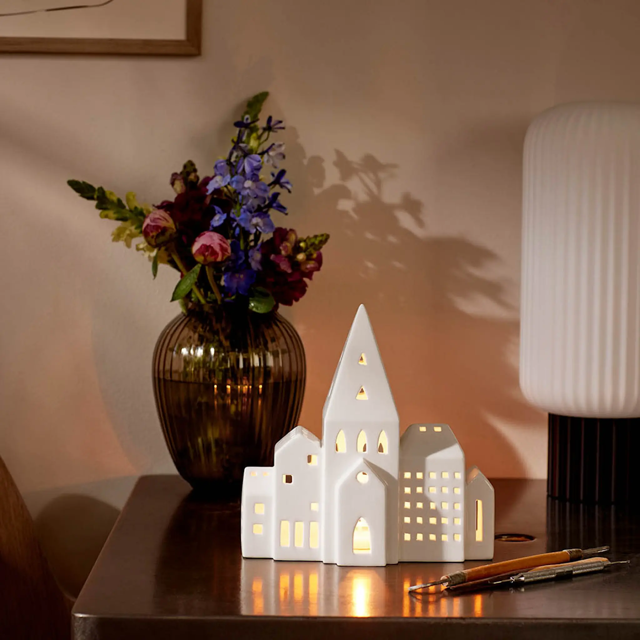 Kähler Urbania Ljuslykta City 21 cm Vit