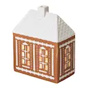 Pepparkakshus Ljuslykta Medium Brun