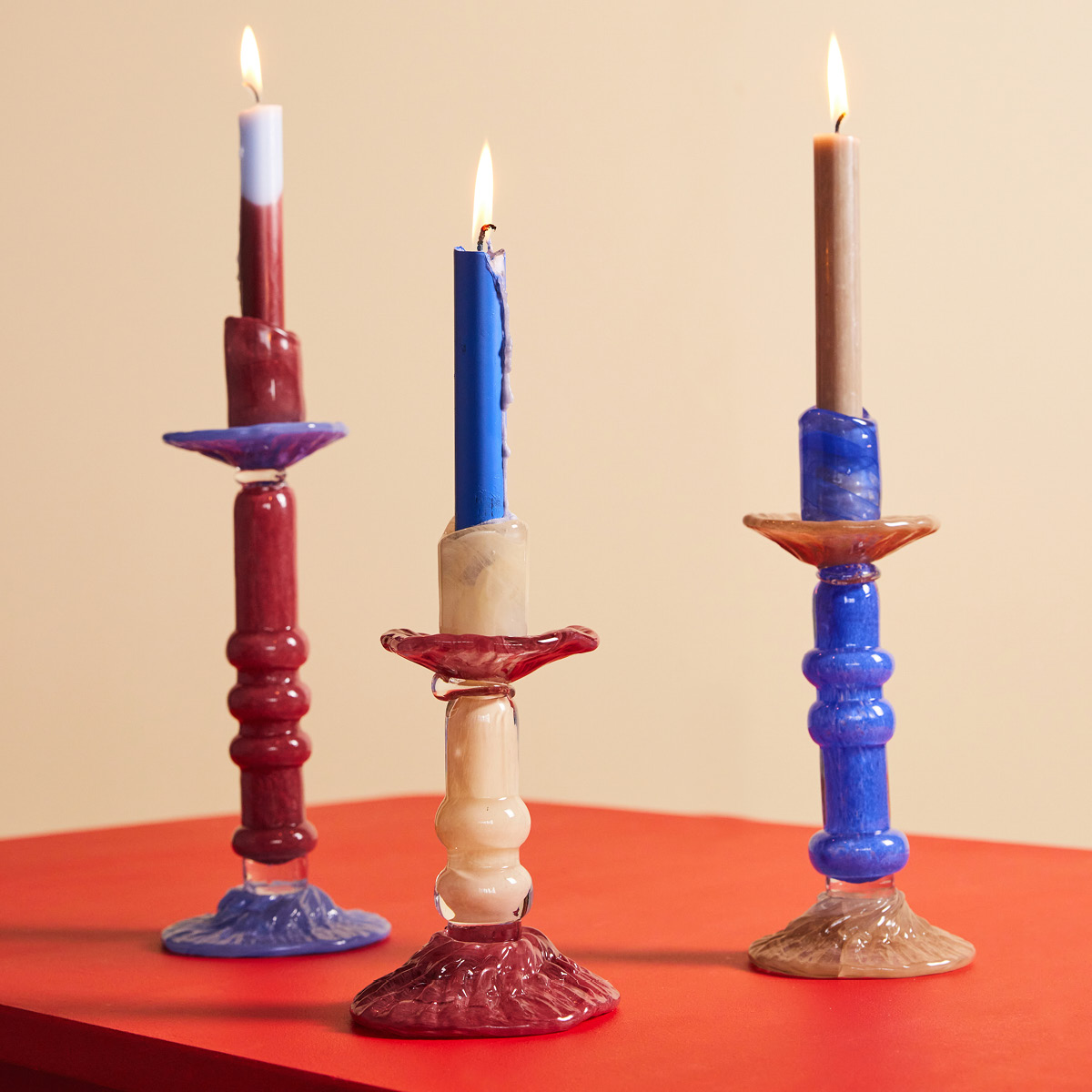 ByOn Lara Kynttilänjalka 12x22 cm Beige