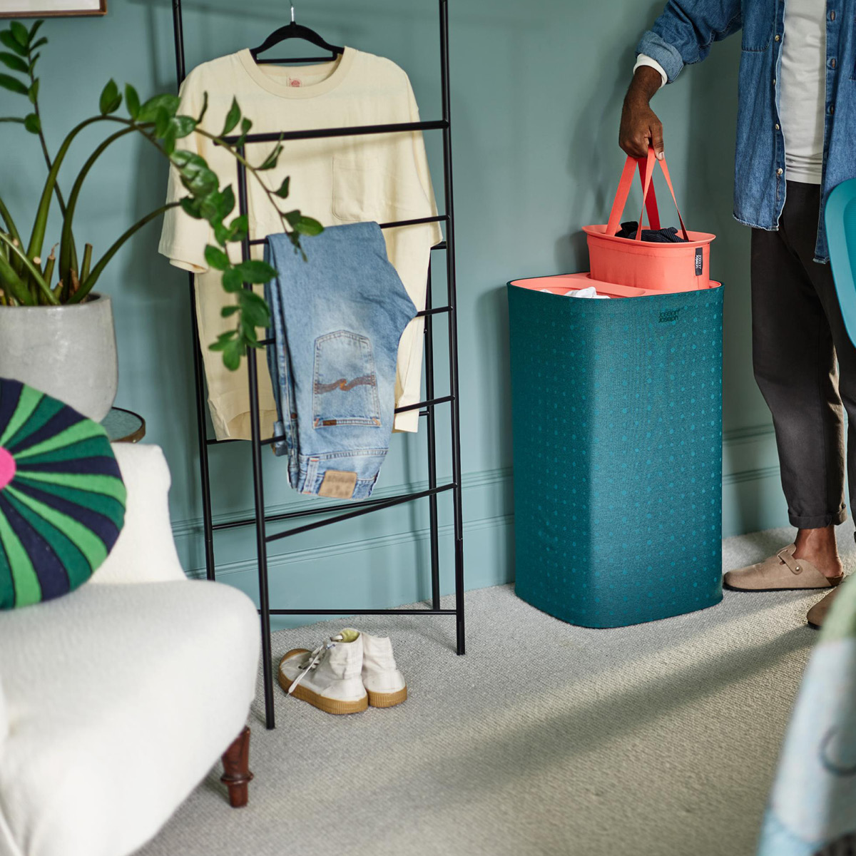 Joseph Joseph Tota Pop tvättkorg 60 L grön