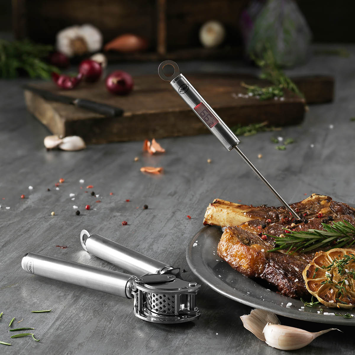 Rösle Gourmet instant termometer 22 cm stål