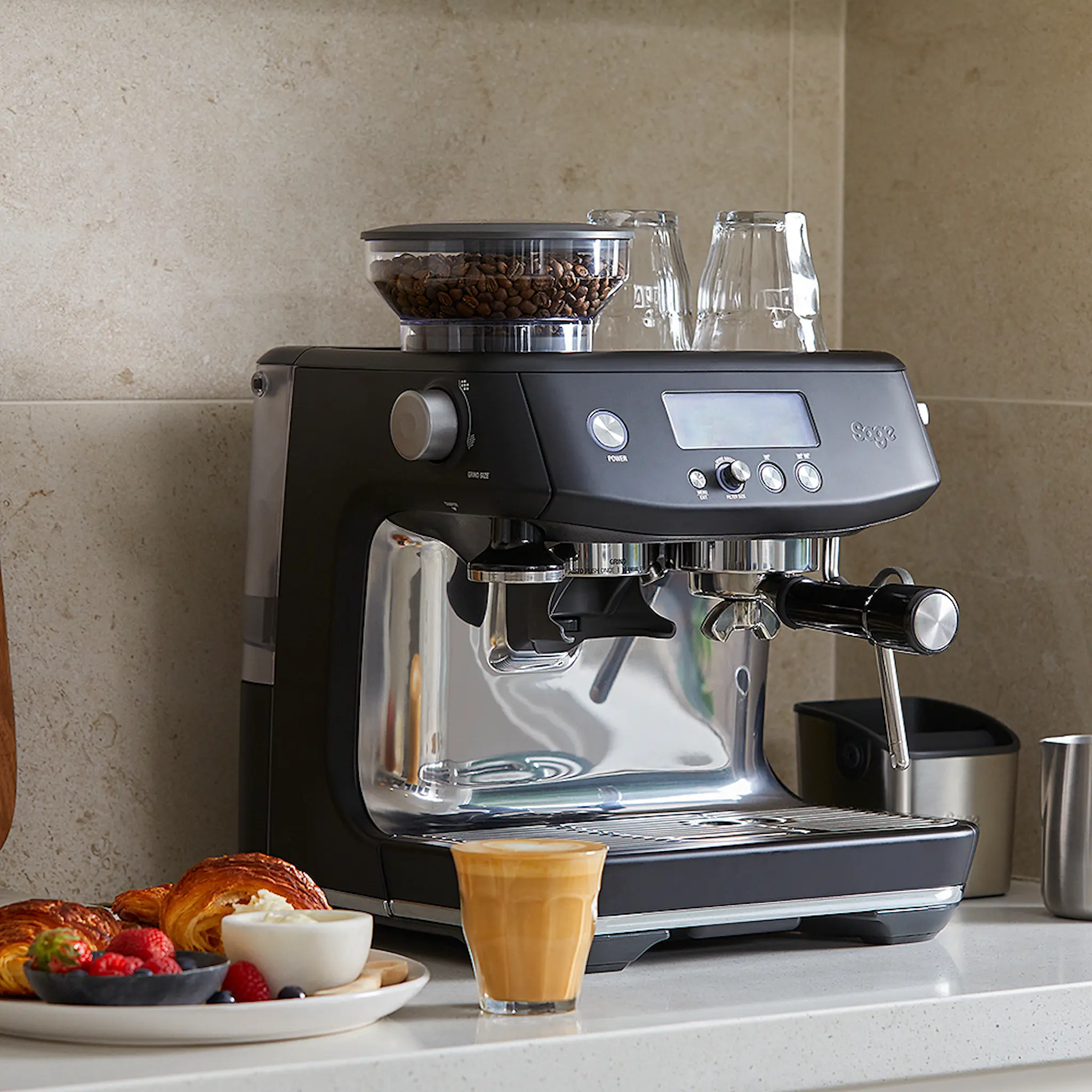 Sage Sage The Barista Pro Espressomaskin Black Truffle