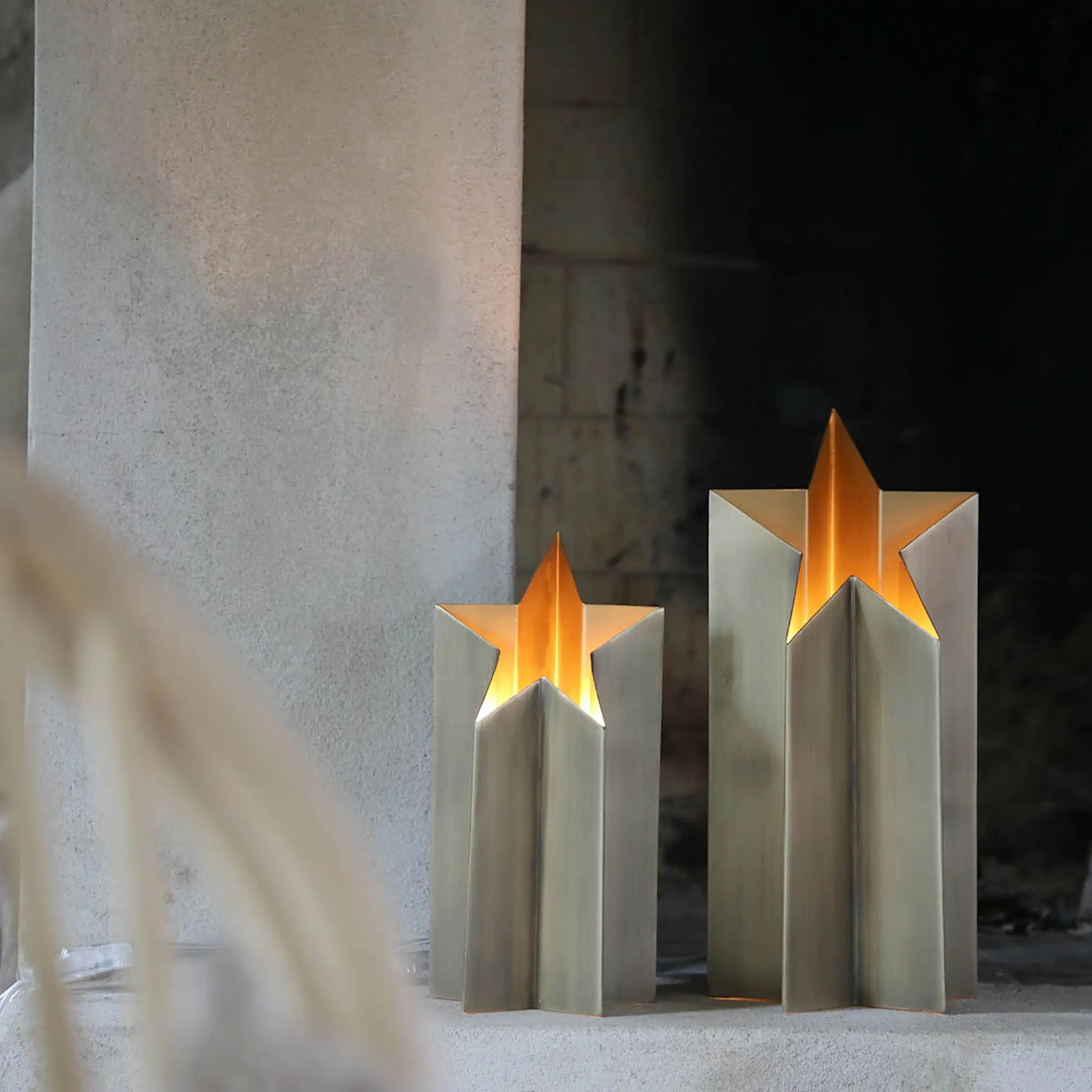 Markslöjd Asteri bordstjerne 27 cm antikk messing