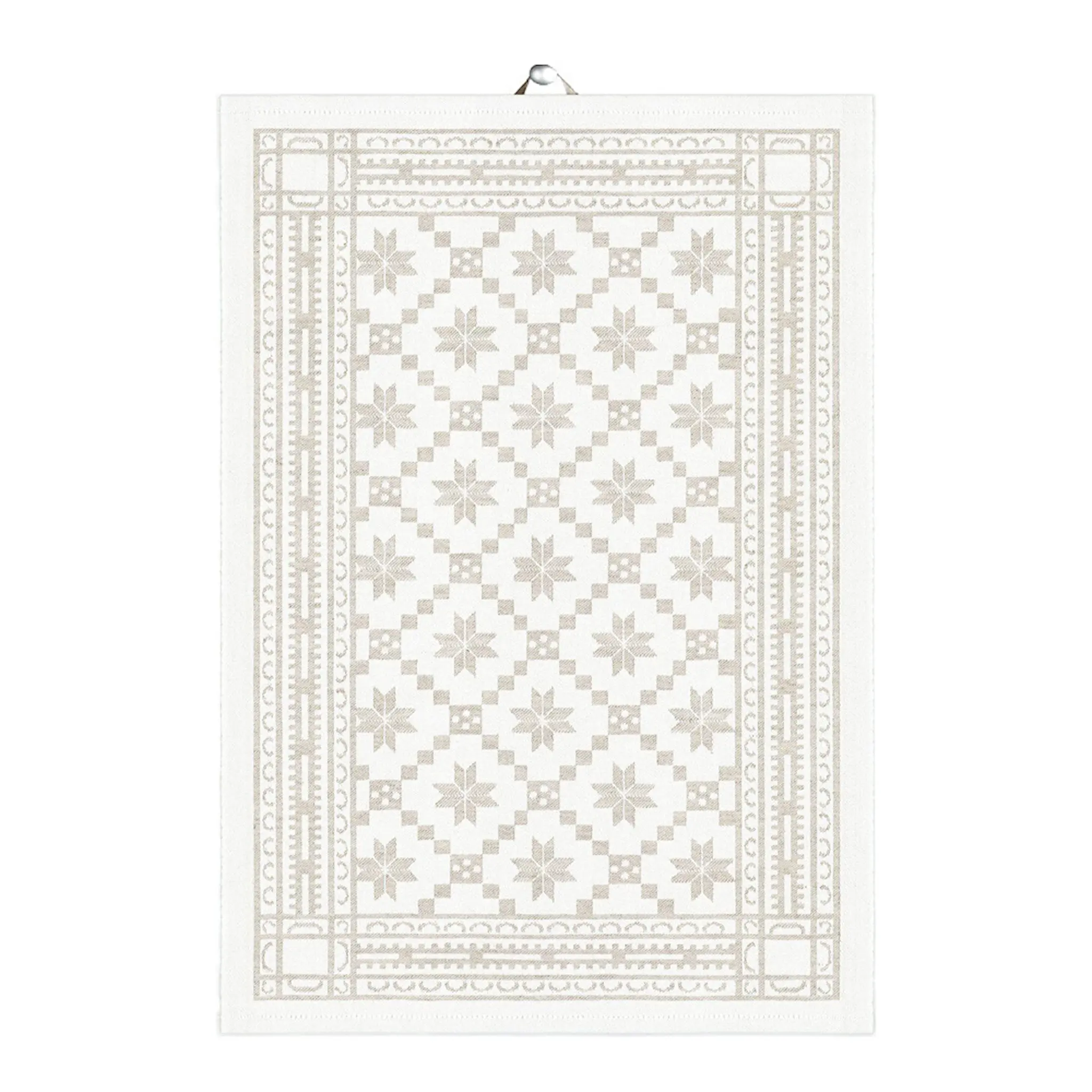 Ekelund Åttebladrose handduk 35X50 cm beige