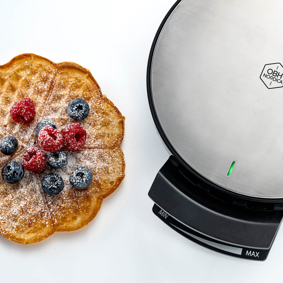 OBH Nordica Deluxe vaffeljern enkel stål