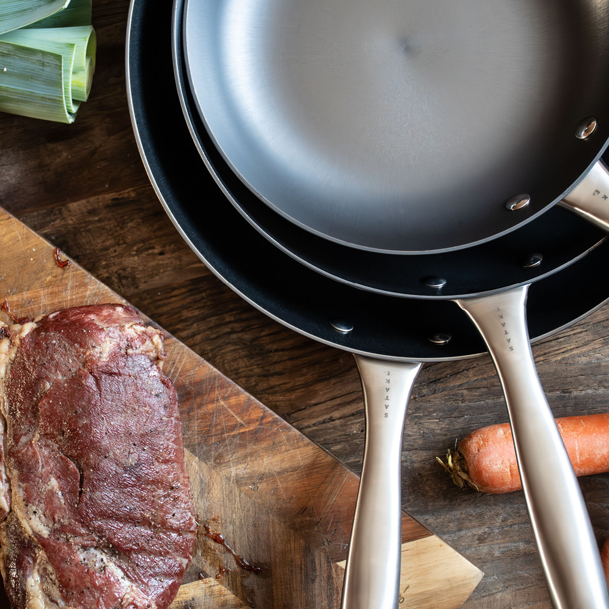 Satake Støpejernspanne nitrering 24 cm