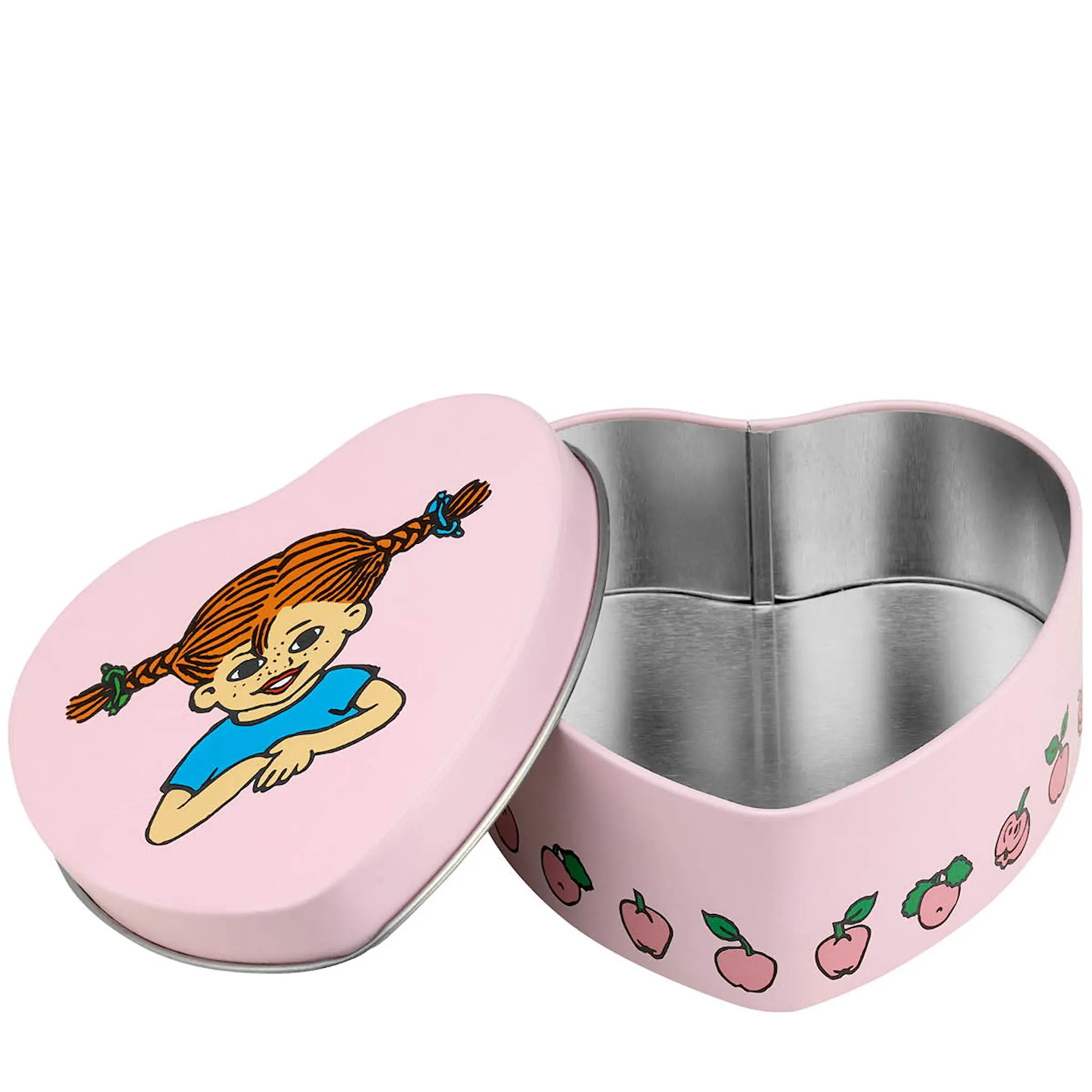 Muurla Peppi Peltipurkki hedelmät 10 cm Vaaleanpunainen