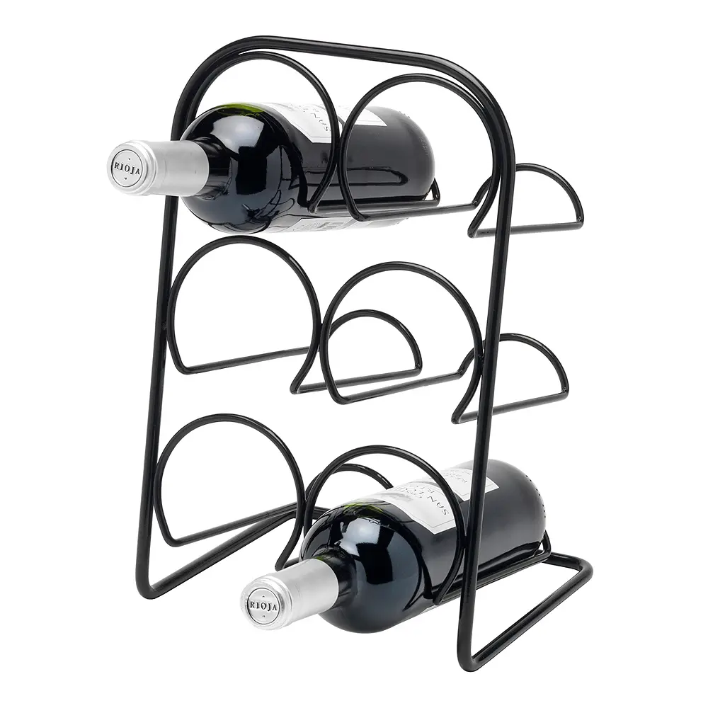 Pisa vinstativ 6 flasker svart