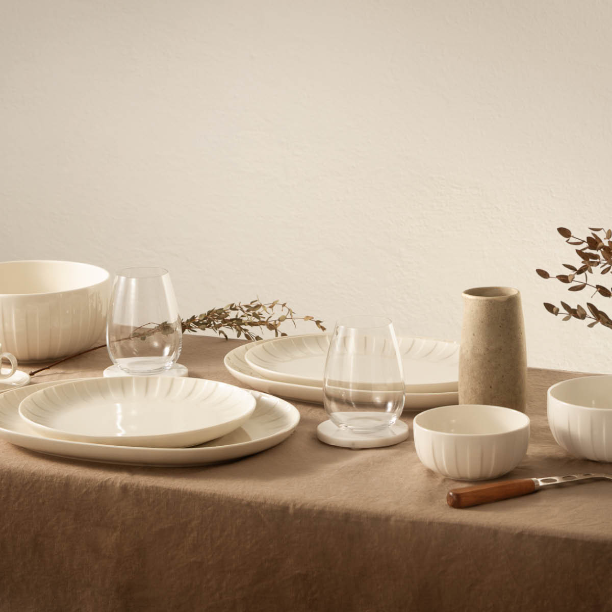 Stiernholm Senja serveringsfat oval 23x30 cm vit