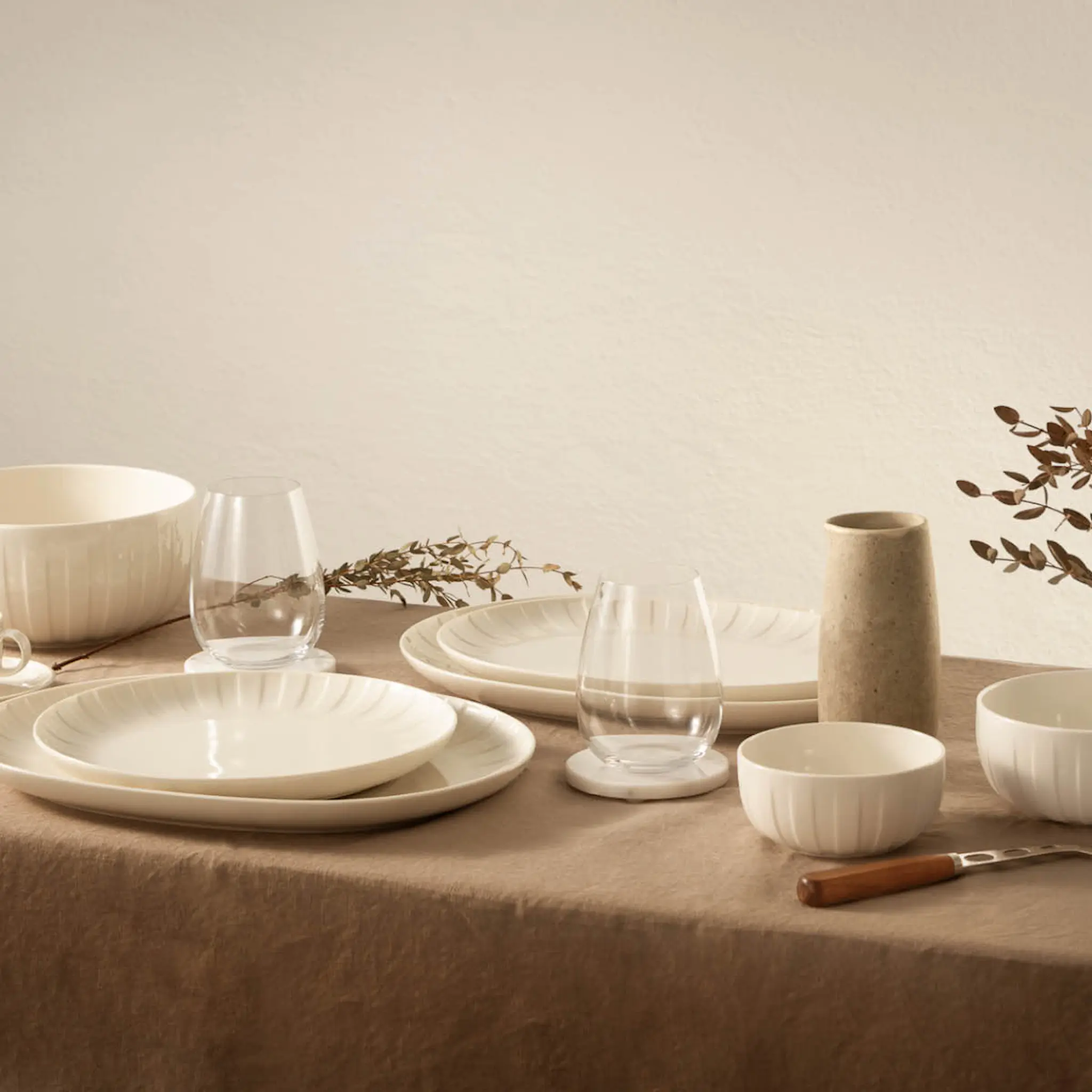 Stiernholm Senja serveringsfat oval 23x30 cm vit