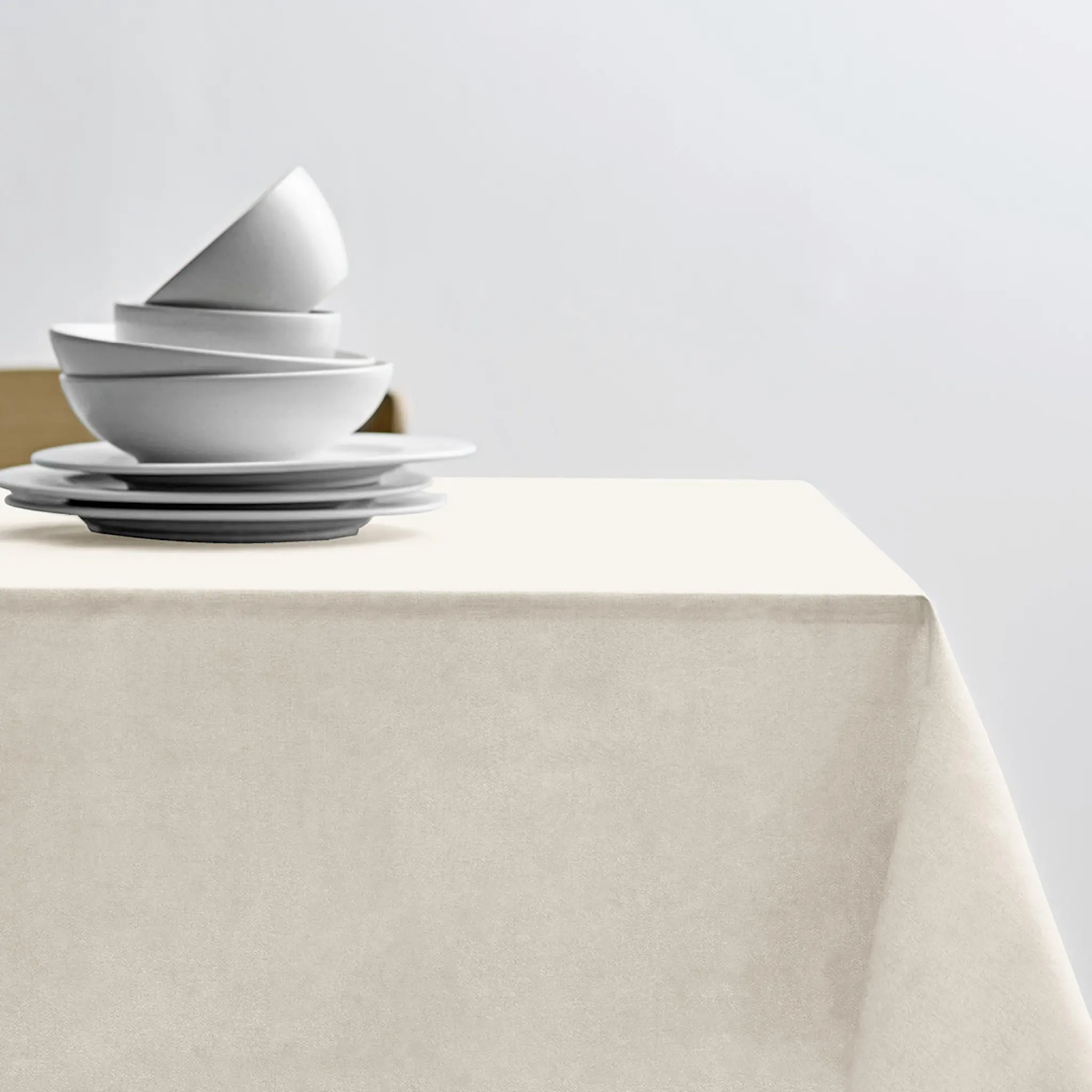 Södahl Pure Linen Duk 160x160 cm Ecru