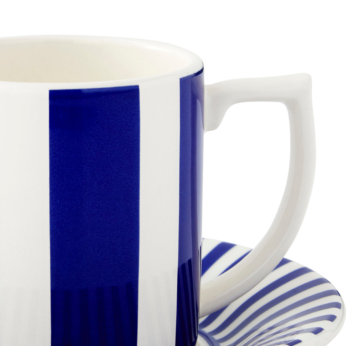 Spode Steccato espressokopp med fat 9 cl koltblå