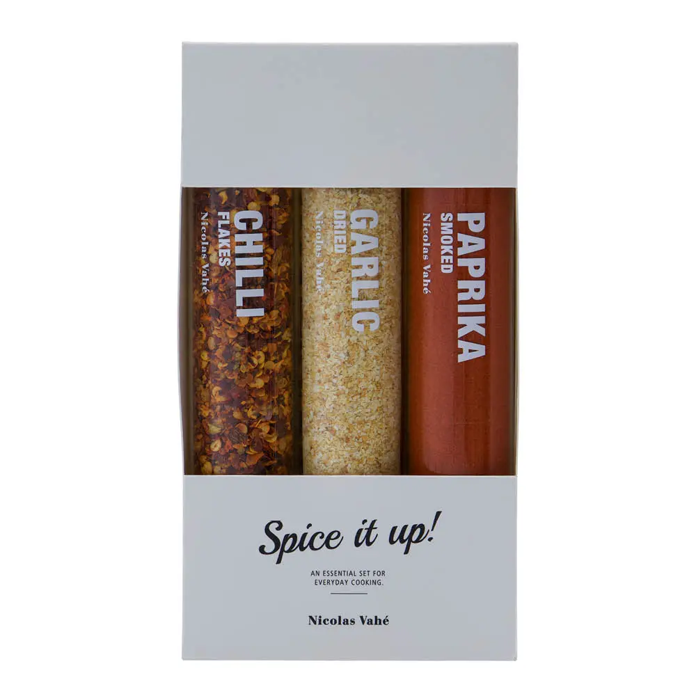 Kryddersett 45g chilli, hvitløk, røkt paprika