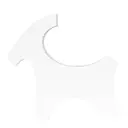 Ljusstake träbock 25x23 cm lackad vit