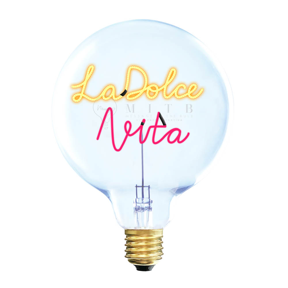 Elements Lighting MITB glödlampa LED 17 cm La Dolce Vita bärnsten/röd