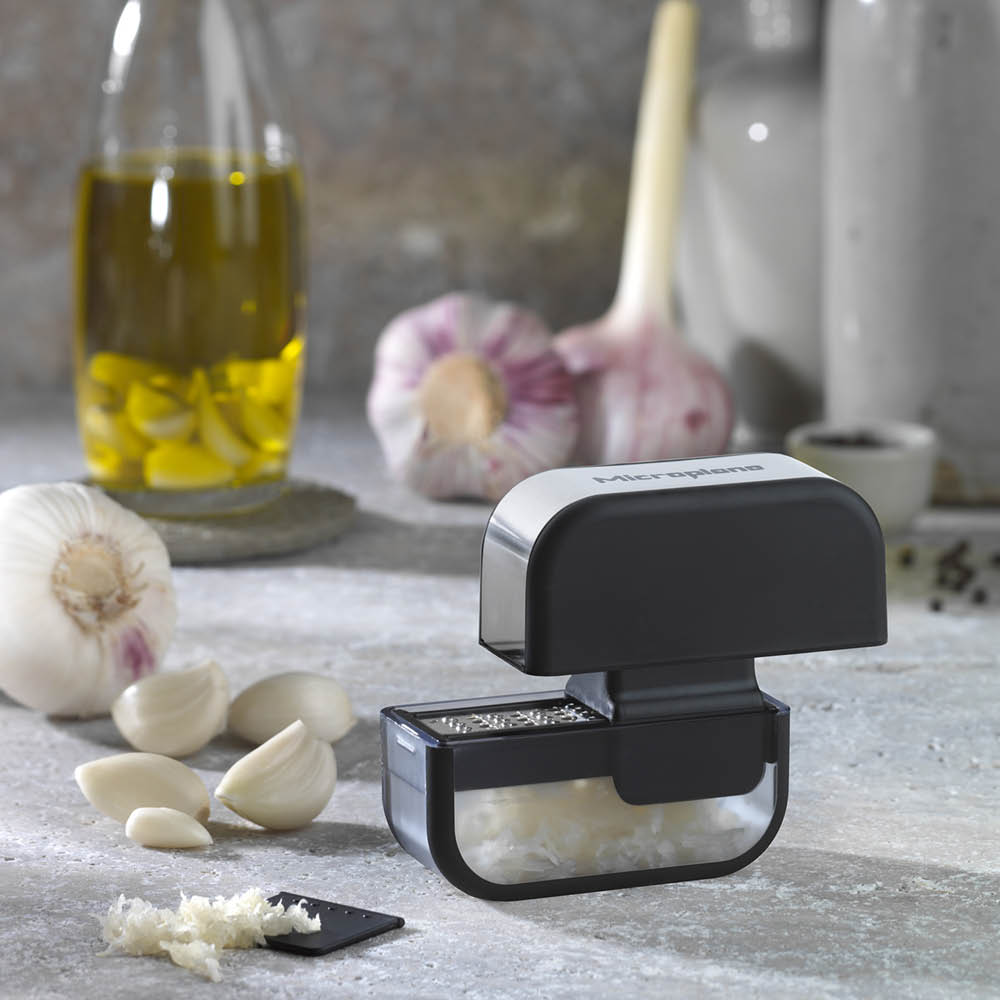 Microplane Garlic hvitløksrasp svart/stål