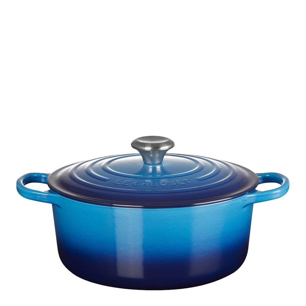 Le Creuset - Signature Valurautapata pyöreä 26 cm 5,3 L Azure