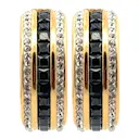 Steel - Crystal Sparkle örhängen svarta kristallstenar guld