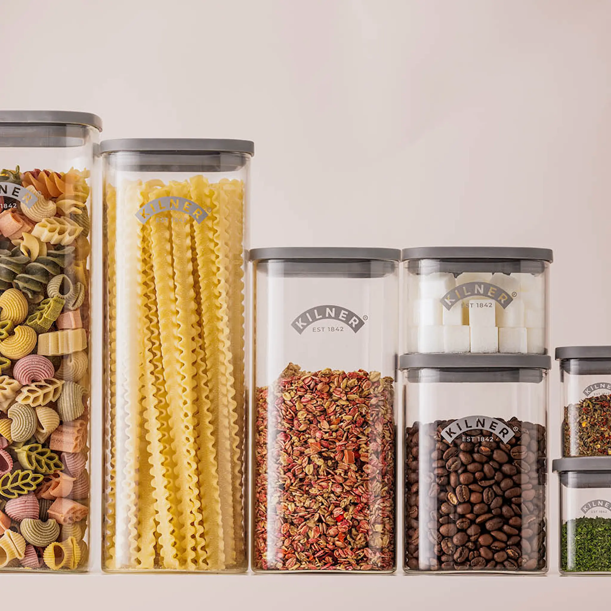 Kilner Fresh XXL Säilytyspurkki 3,5 L Lasi/Harmaa