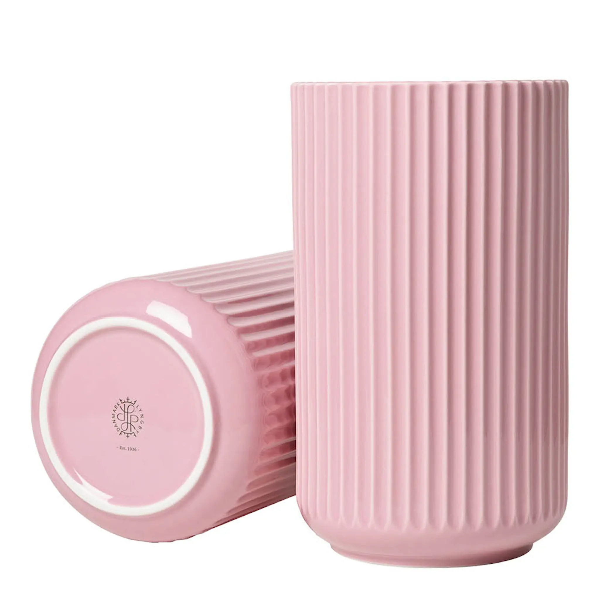Lyngby Porcelæn Lyngby Vas 25 cm Rosa Porslin