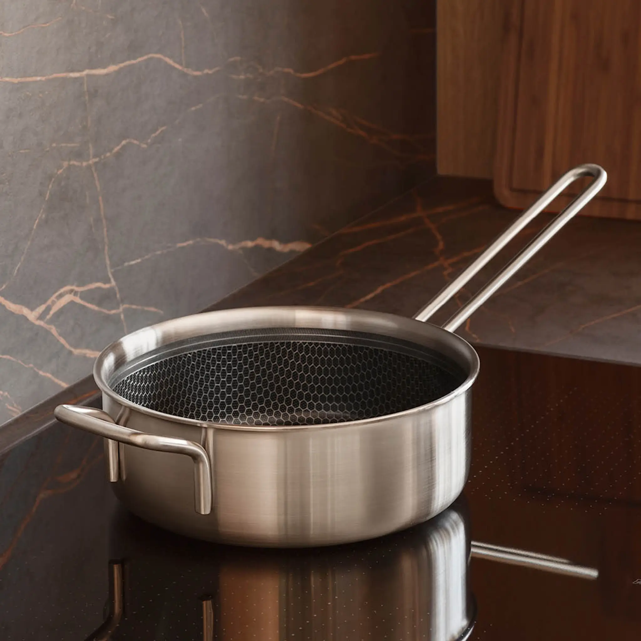 Eva Trio Mosaic sautépanna 24 cm keramisk Slip-Let-beläggning