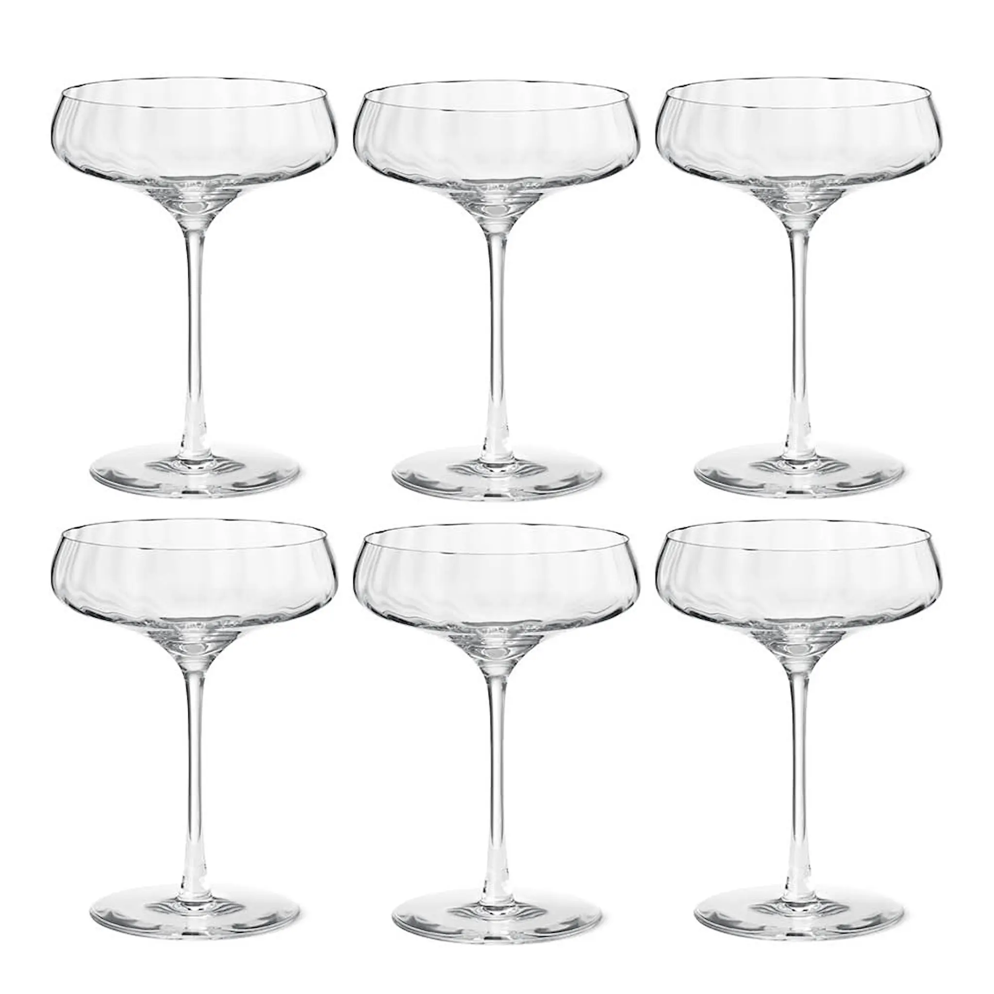 Georg Jensen Bernadotte champagne-coupeglass 20 cl 6 stk krystall
