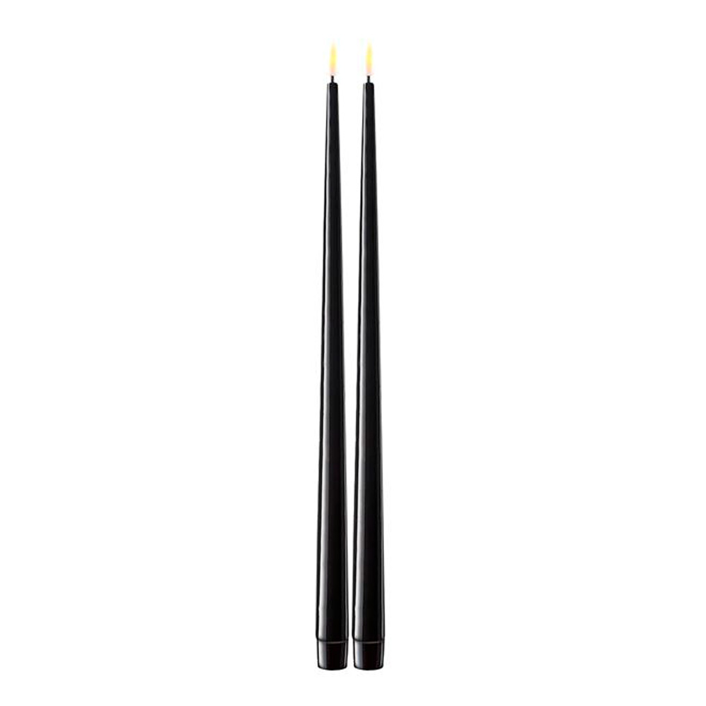 DeluxeHomeart - Real Flame LED Kynttilä 38cm 2 kpl Musta