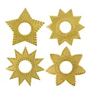 Ring stearinljusringar 4-pack antik mässing