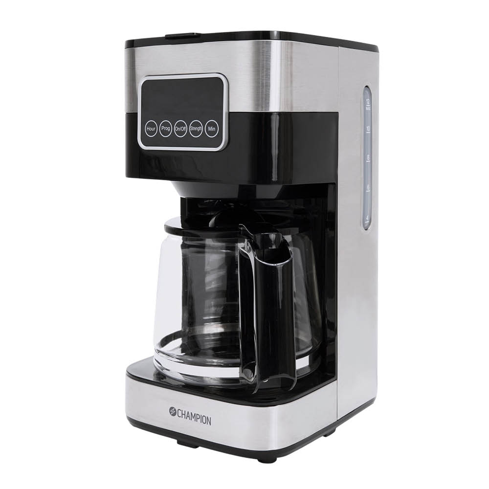 CHAMPION Kaffebryggare digital 12-koppar/1,5 L KB400 rostfri