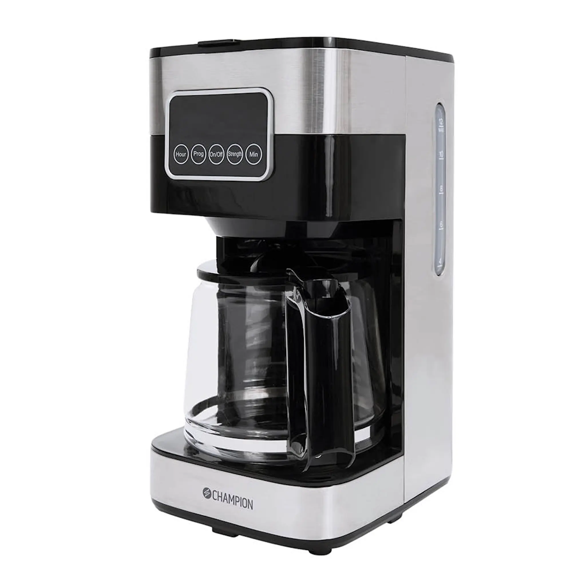 CHAMPION Kaffebryggare digital 12-koppar/1,5 L KB400 rostfri