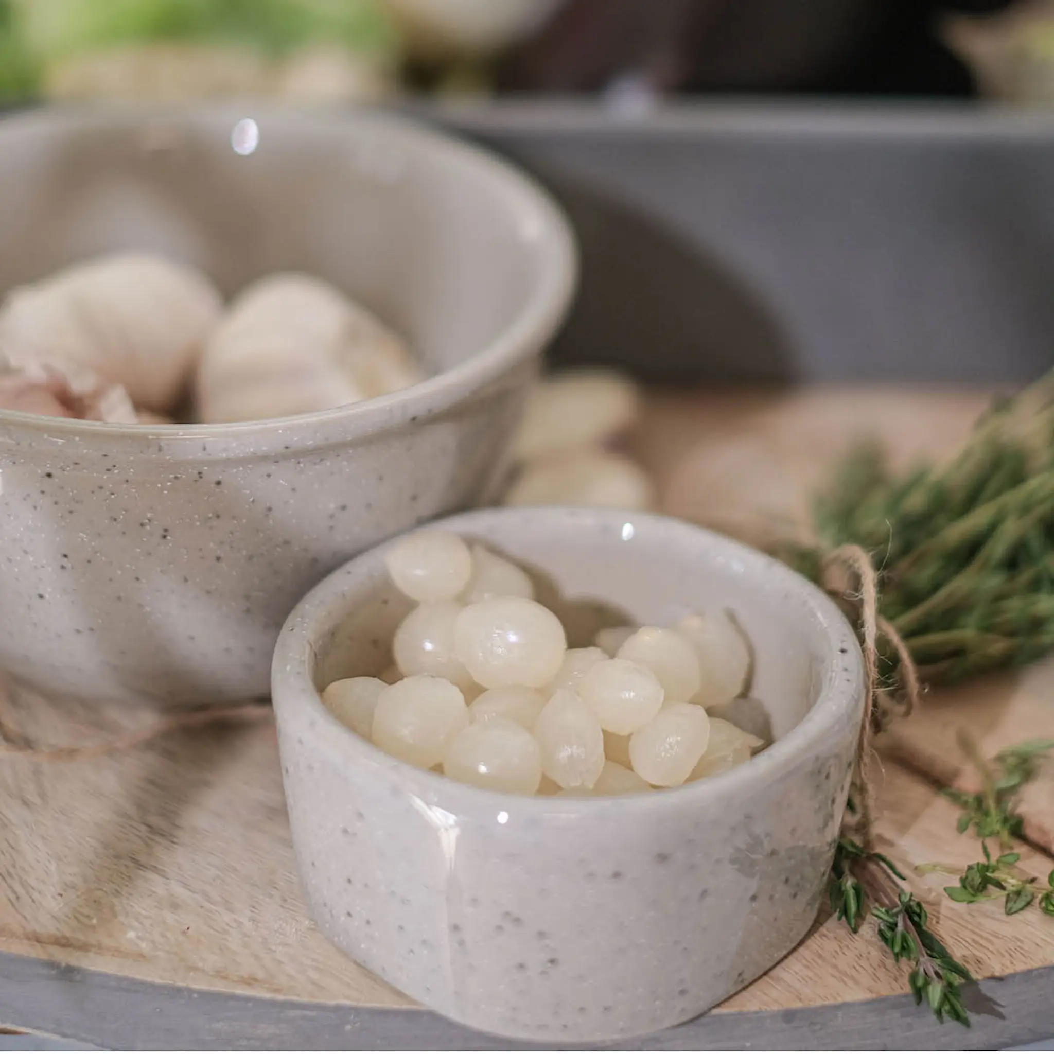 Modern House Granite White Kulho 10x6 cm Vaaleanharmaa