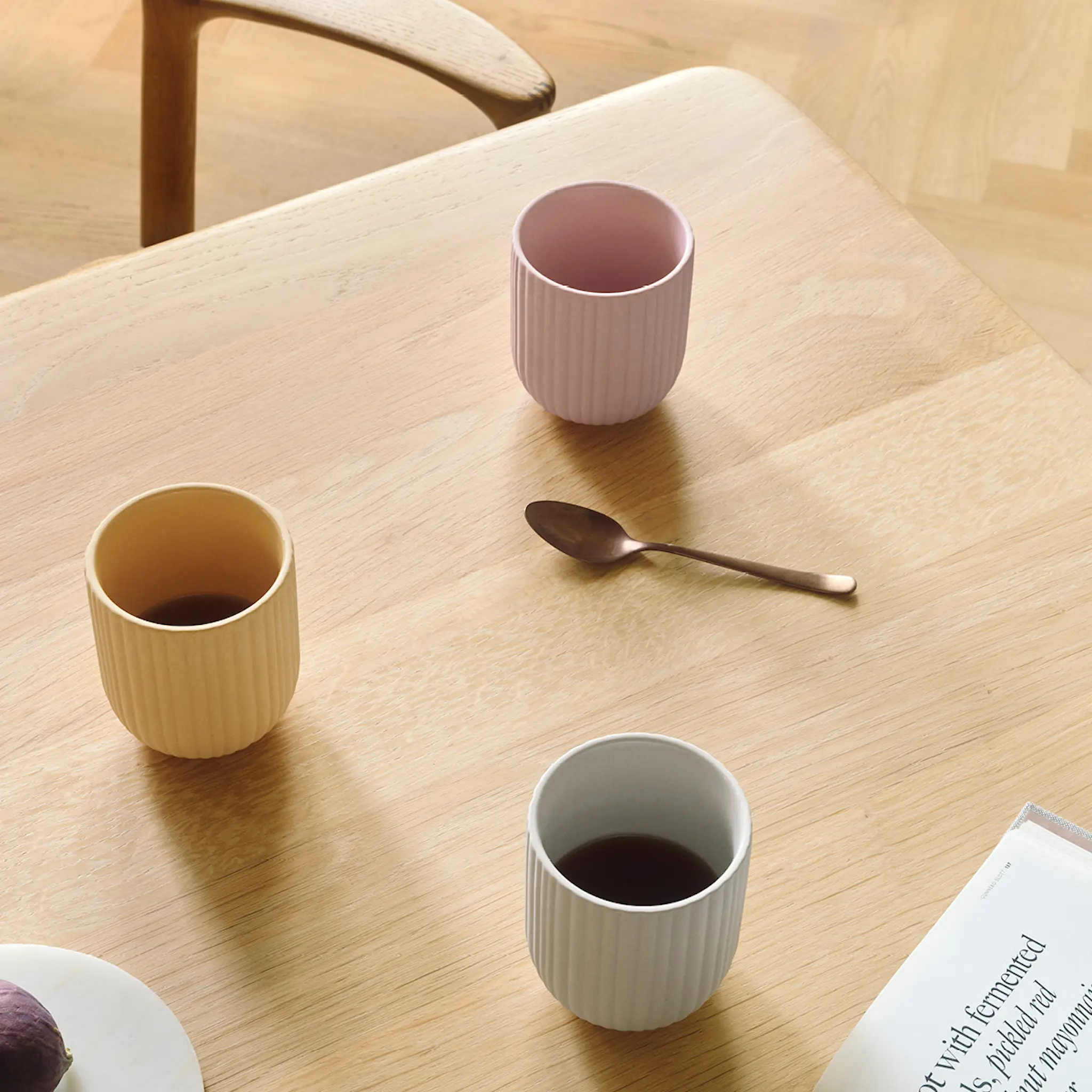 Knabstrup Keramik Ripple vas 12,5 cm gul