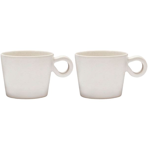 PotteryJo Daria mugg 28 cl 2-pack cotton white