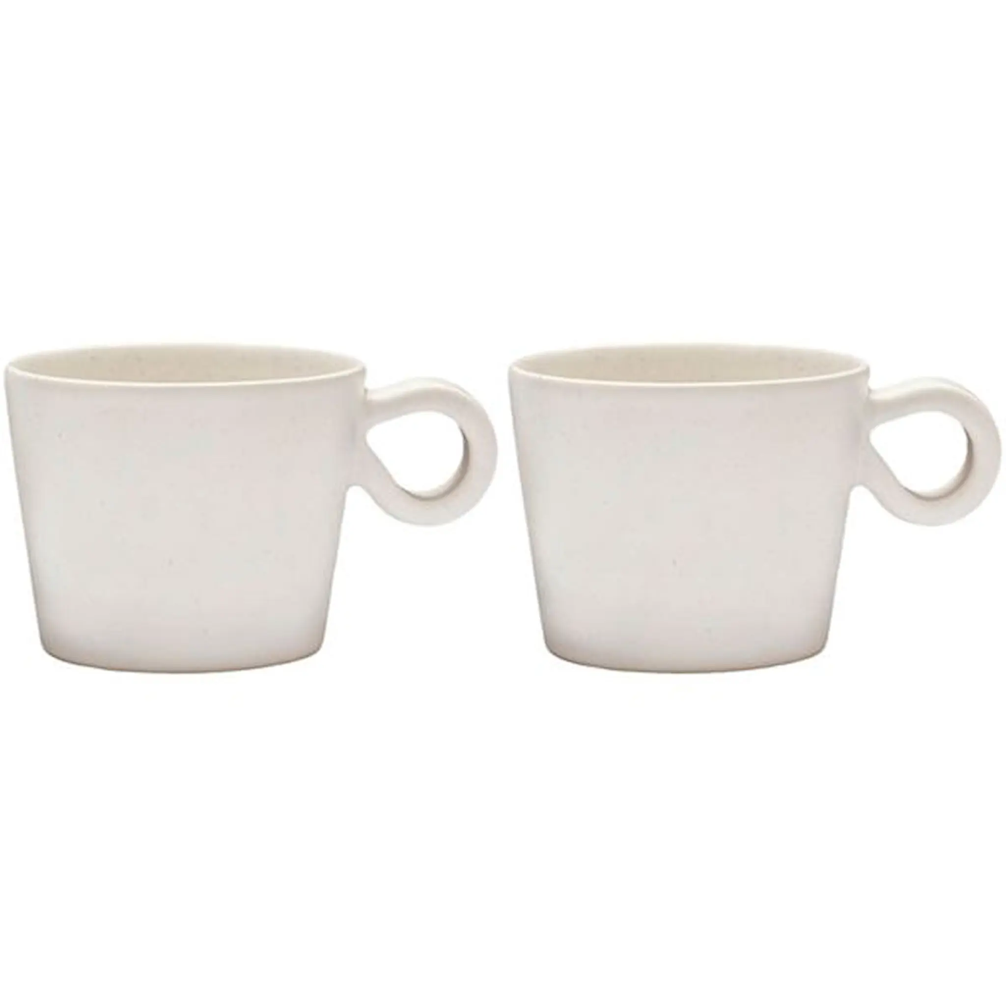 PotteryJo Daria mugg 28 cl 2-pack cotton white