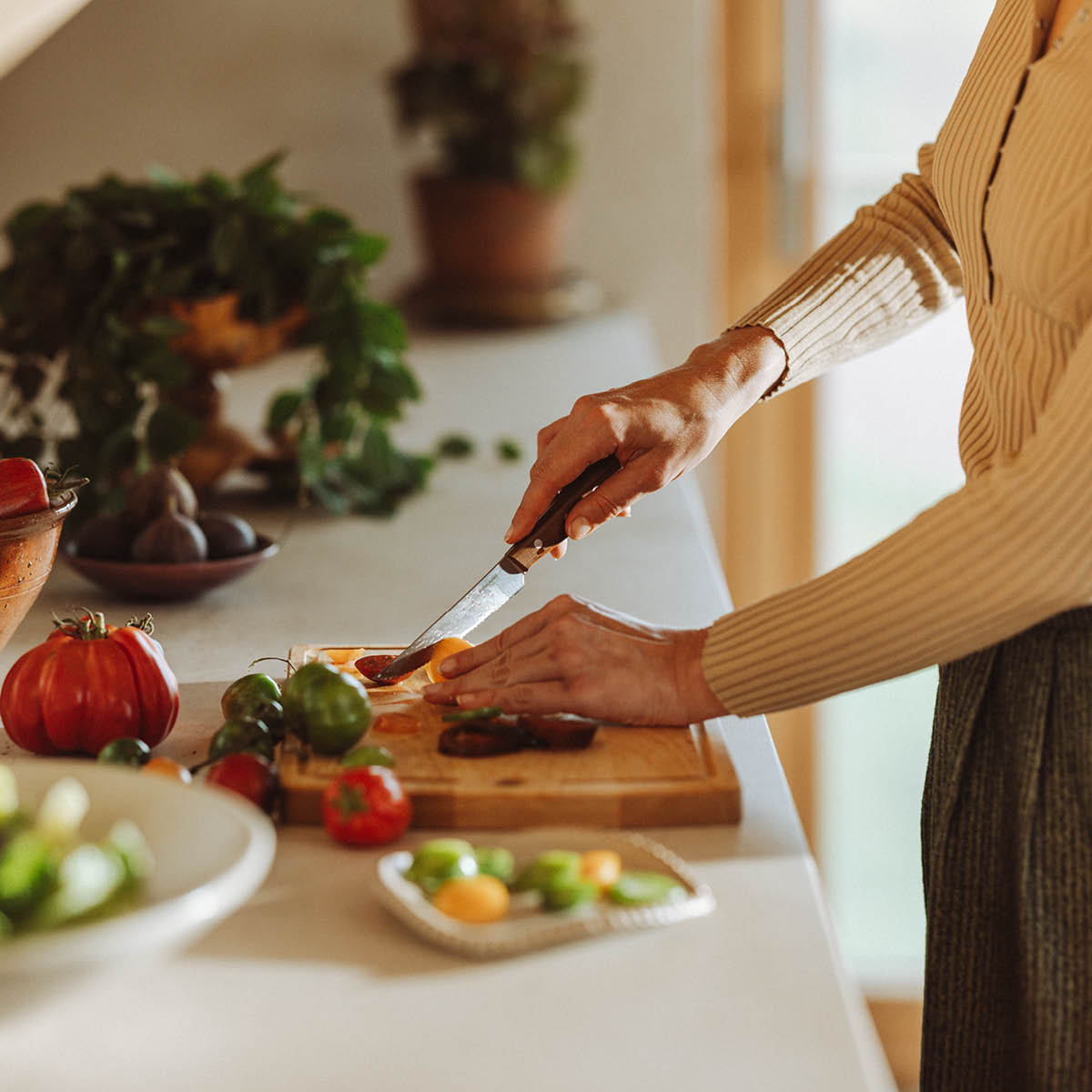 Fiskars Folken tomatkniv 12 cm trä/stål